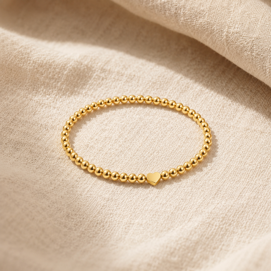 Hold the Love Heart Beaded Bracelet