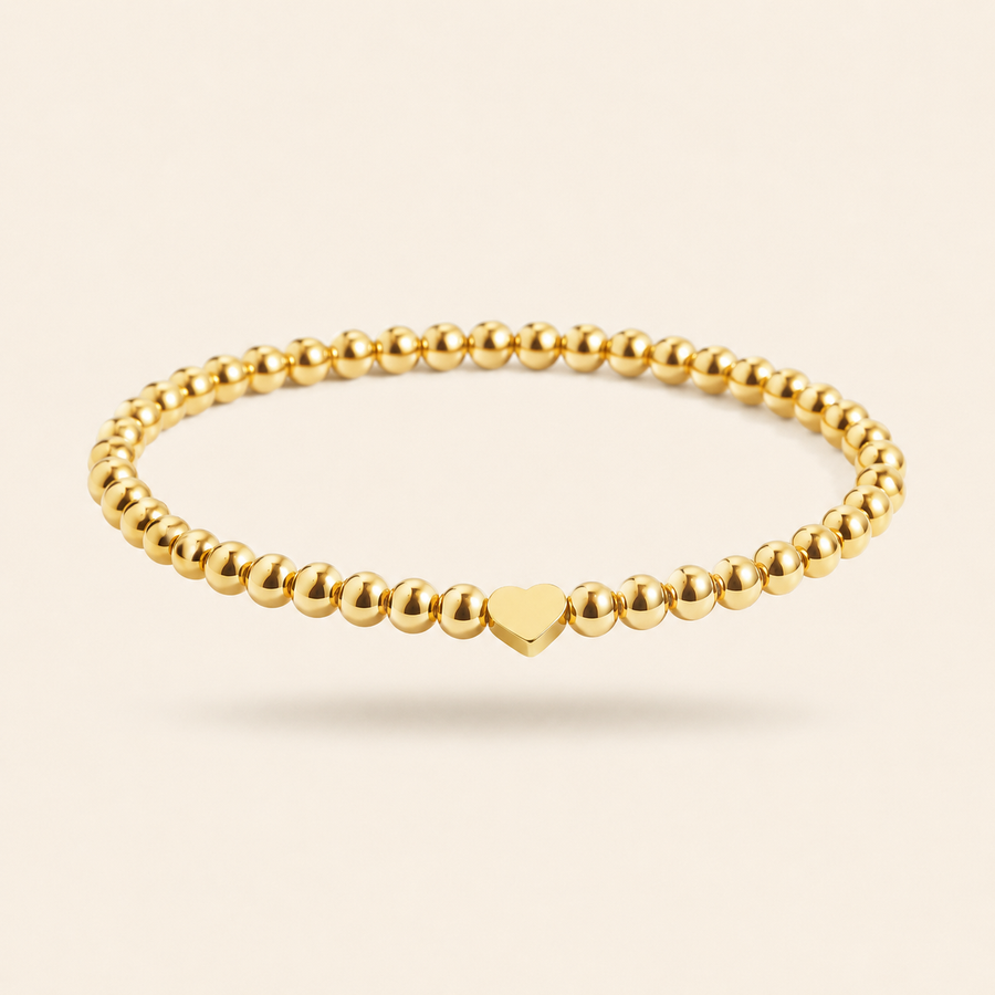 Hold the Love Heart Beaded Bracelet