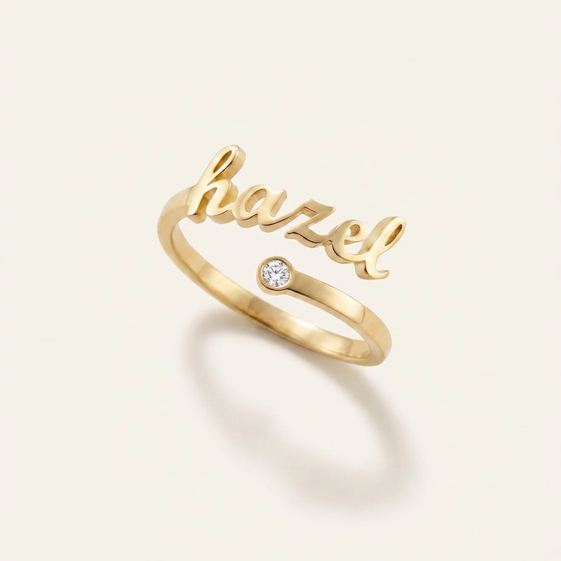 Birthstone Name Ring