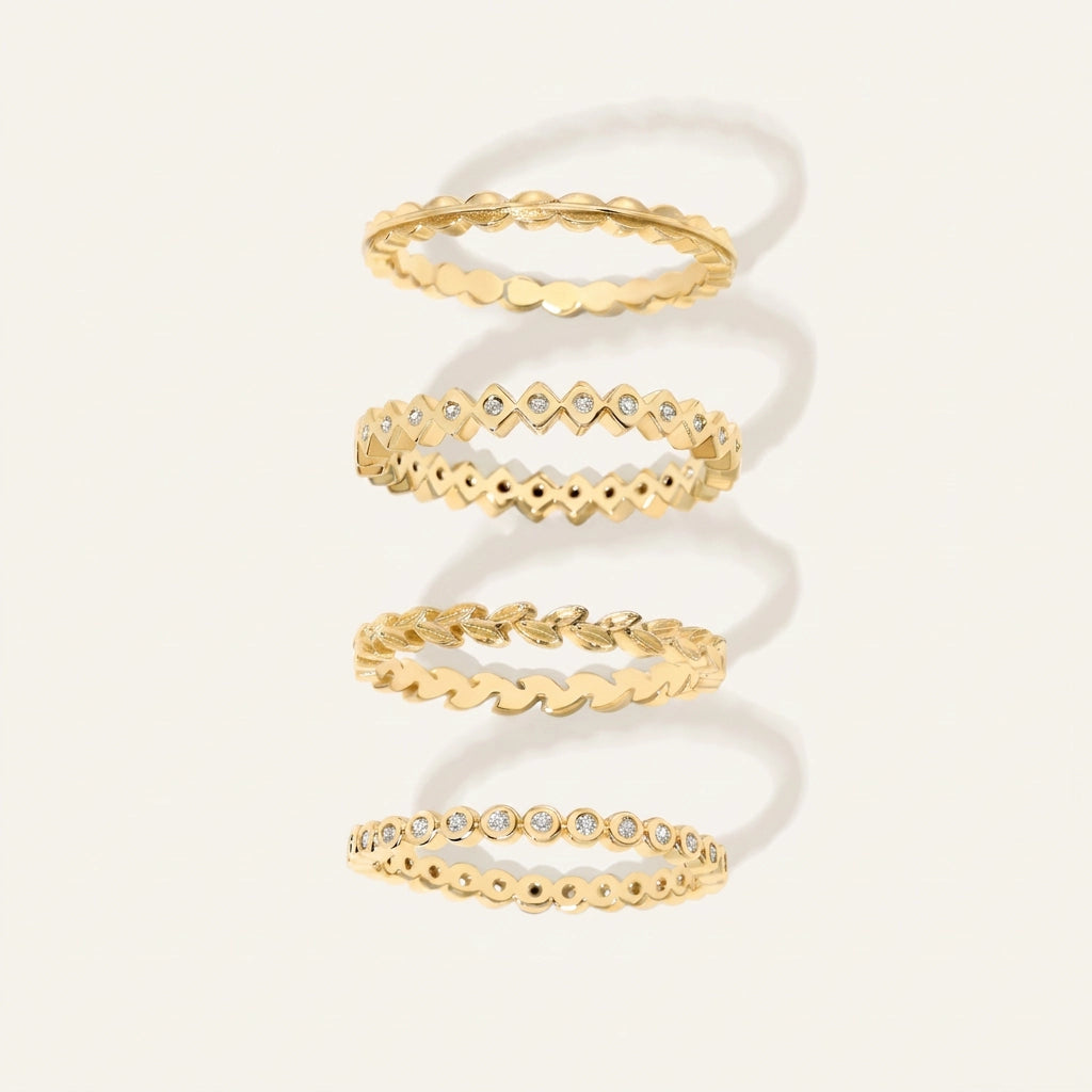 Dainty Gold Mini Ring Set