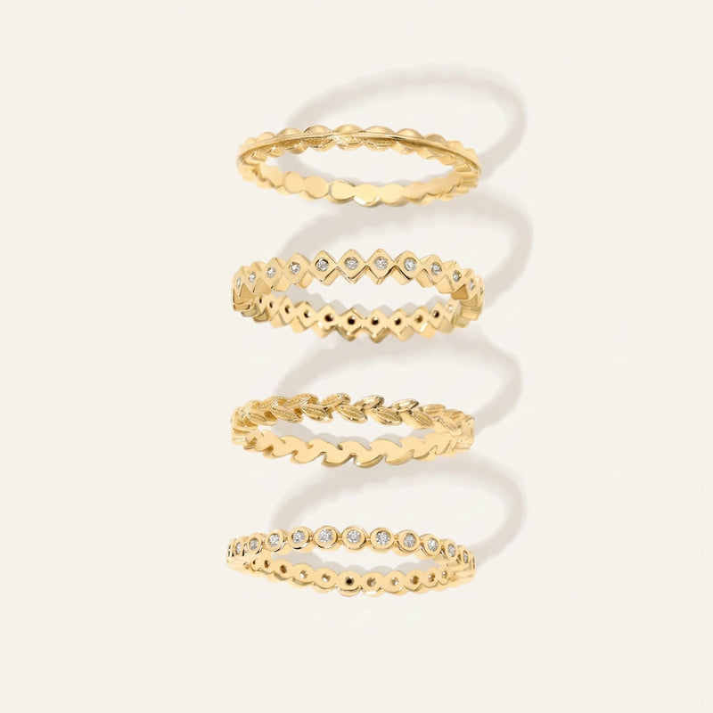 Dainty Gold Mini Ring Set