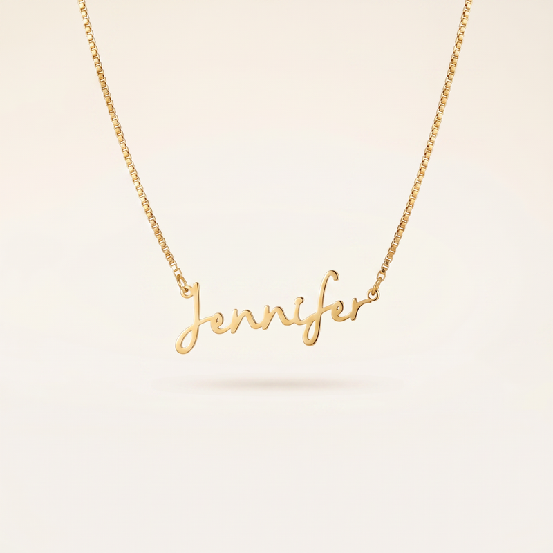 Fairy Name Necklace with Box Chain