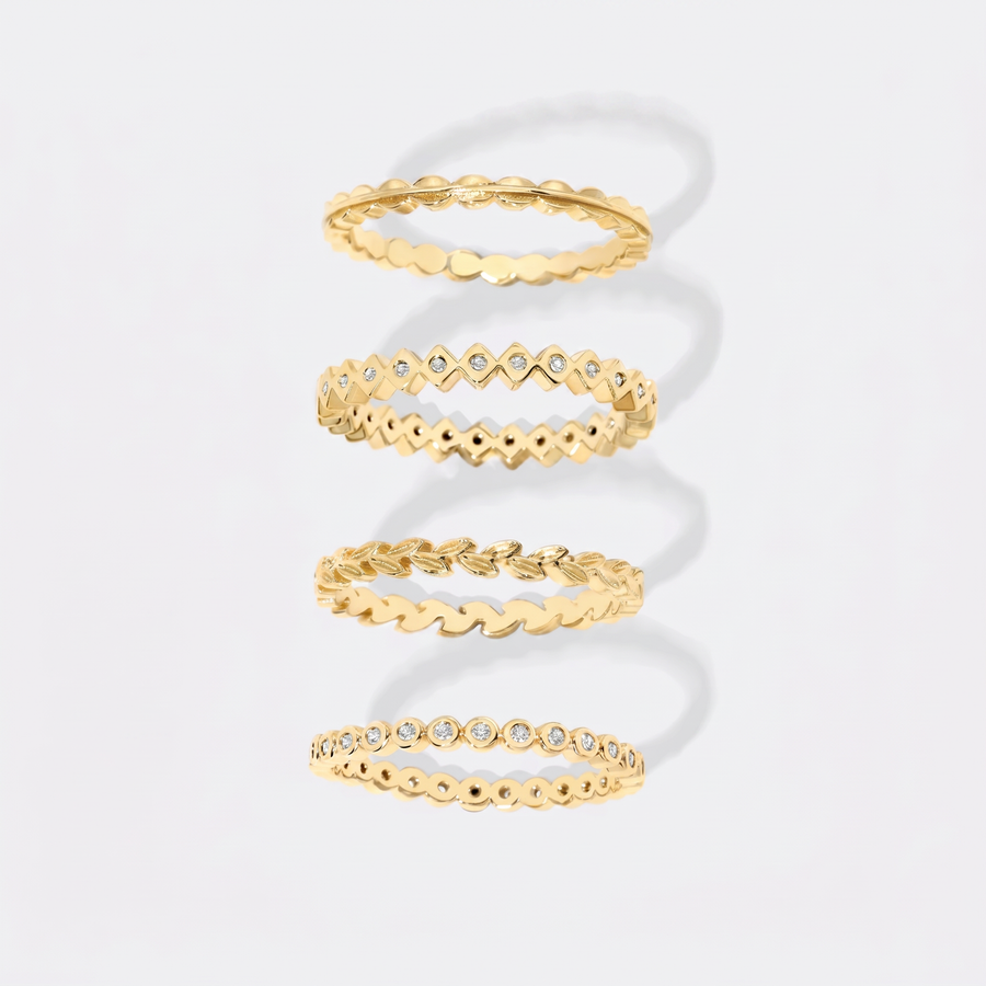Dainty Gold Mini Ring Set