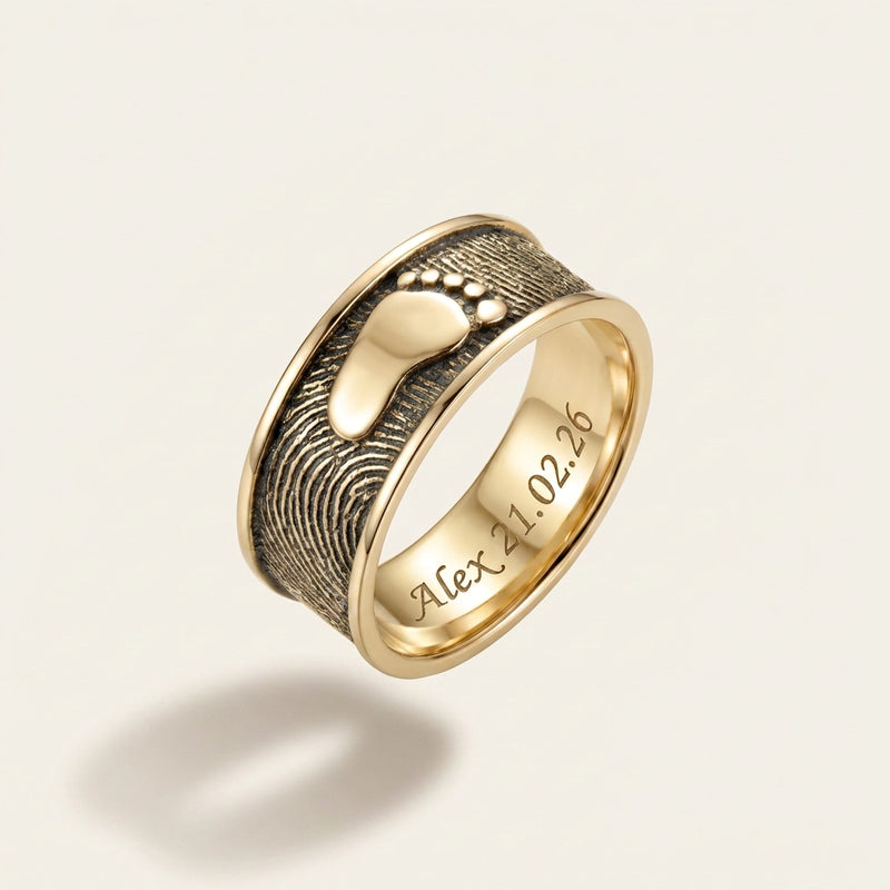 Ring Foot Print 14K Gold Vermeil Keepsakes