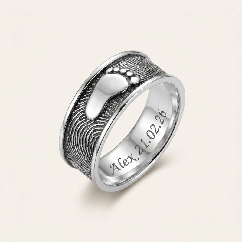 Ring Foot Print Sterling Silver Keepsakes
