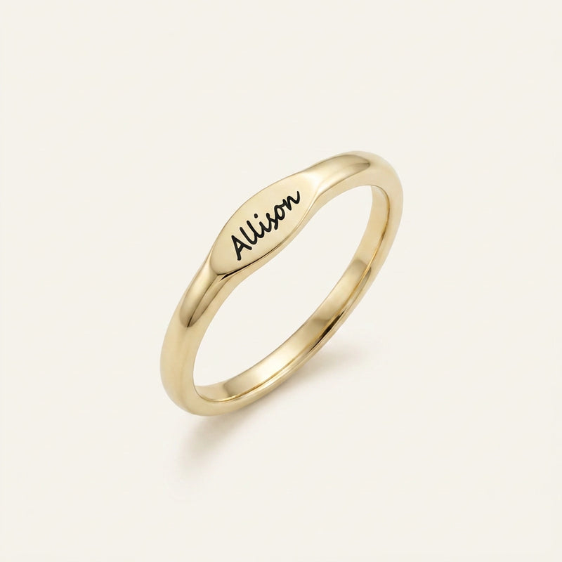 Skinny Name Ring