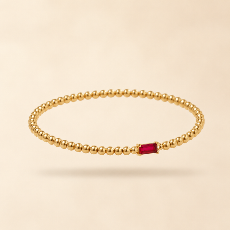 Your Birth Month Beaded Birthstone Bracelet