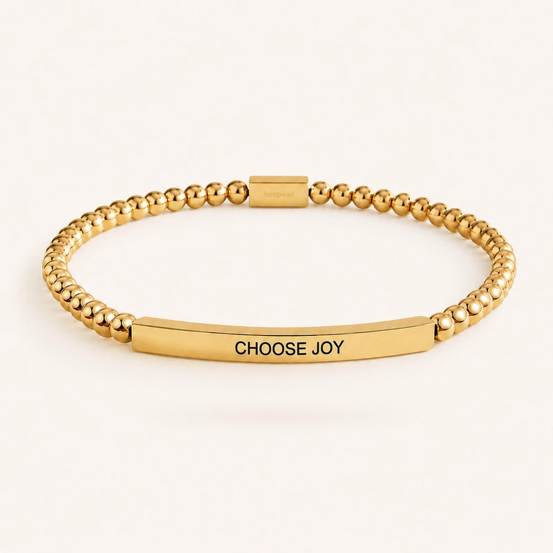 Choose Joy Beaded Mantra Bracelet