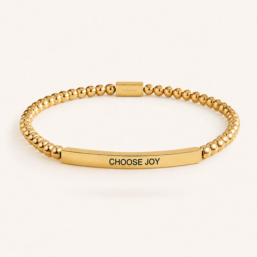 Choose Joy Beaded Mantra Bracelet