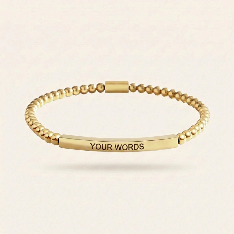 Your Words Beaded Mantra Bracelet