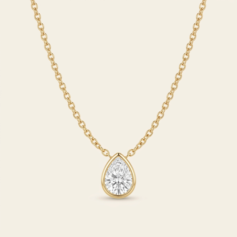 Diamond Teardrop Necklace