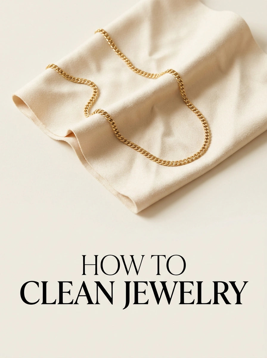 HEIRPEARL How to Clean Jewelry — gold chain on cream cloth