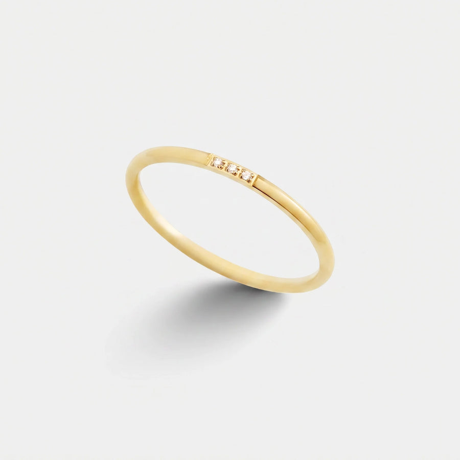 Dainty Diamonds Stacking Ring — gold hero main