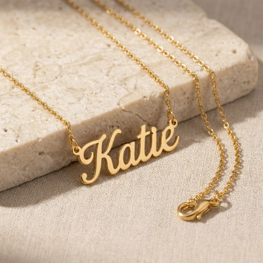 Fairy Name Necklace on stone