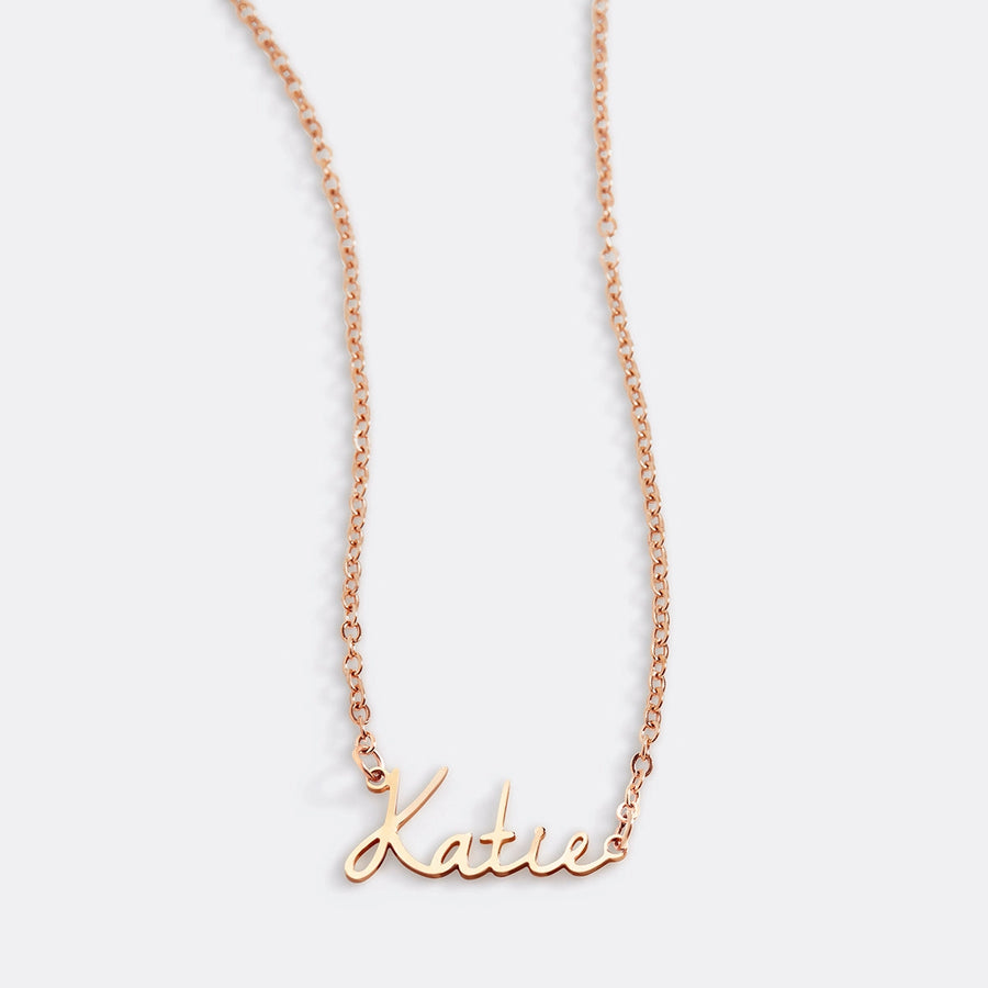 Fairy Name Necklace — 18k Rose Gold Plated