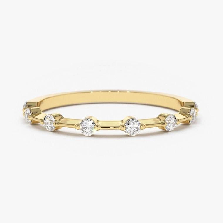 Ultra Thin Floating Eternity Ring — worn on hand