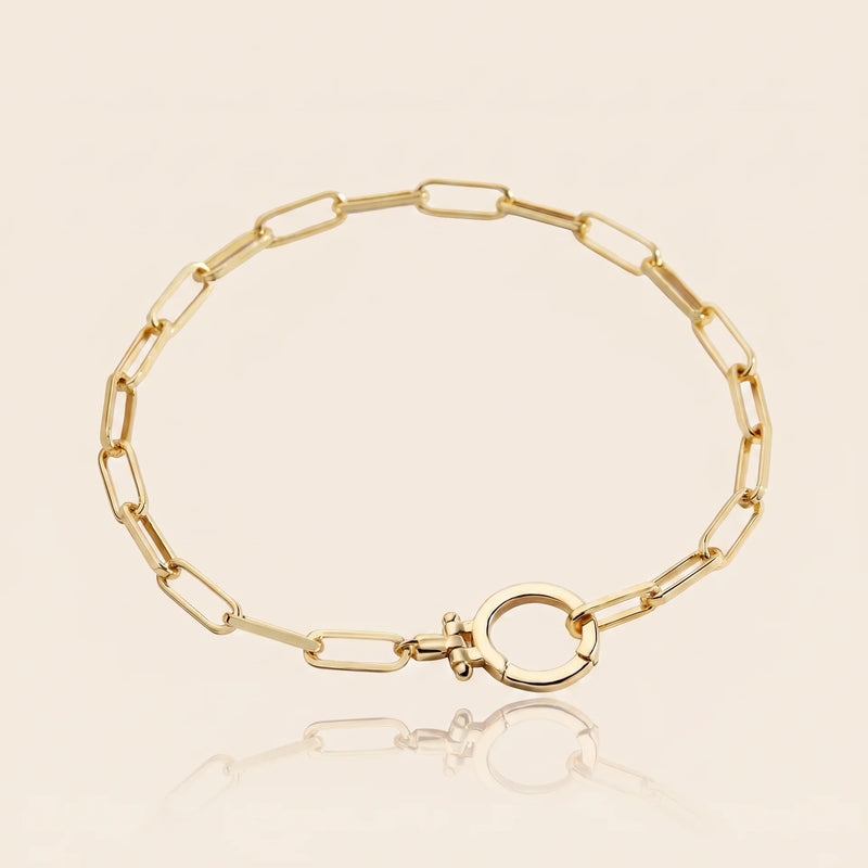 Linked Close Paperclip Bracelet