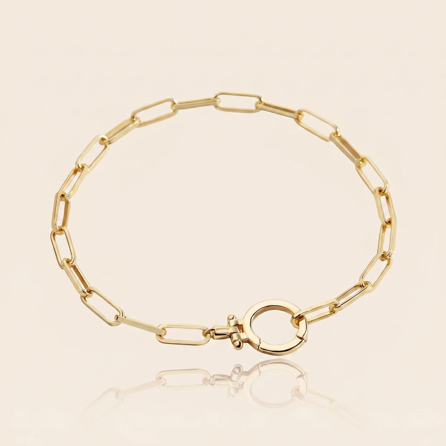 Linked Close Paperclip Bracelet