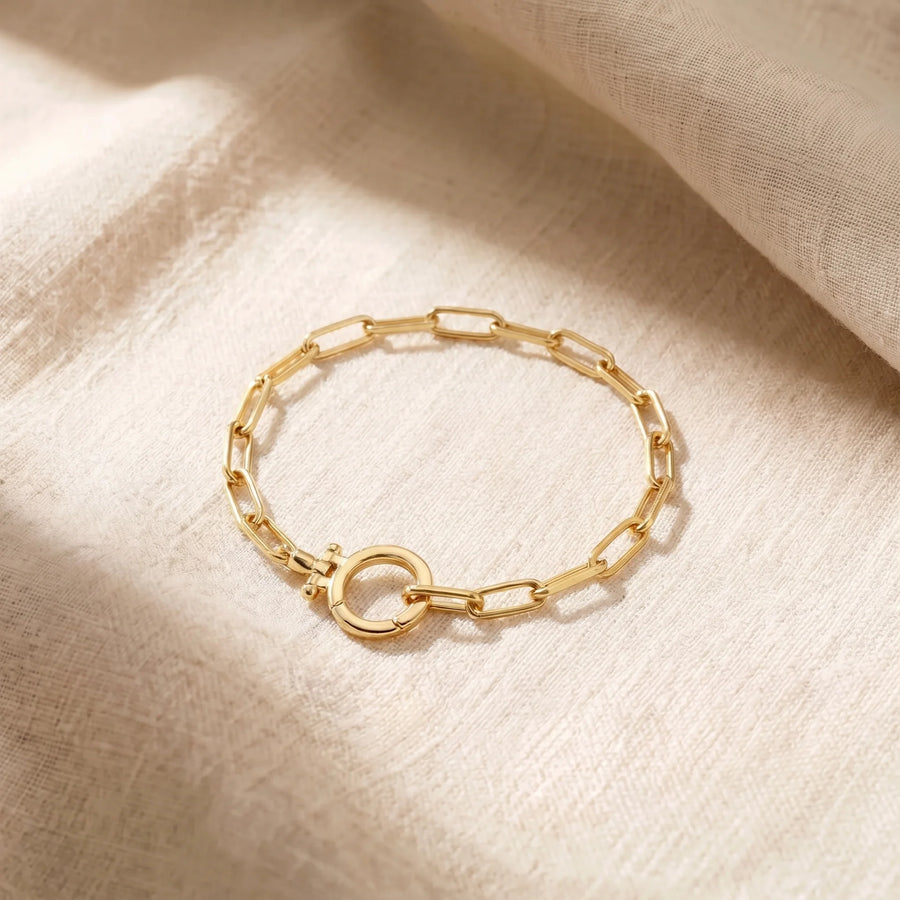 Linked Close Paperclip Bracelet