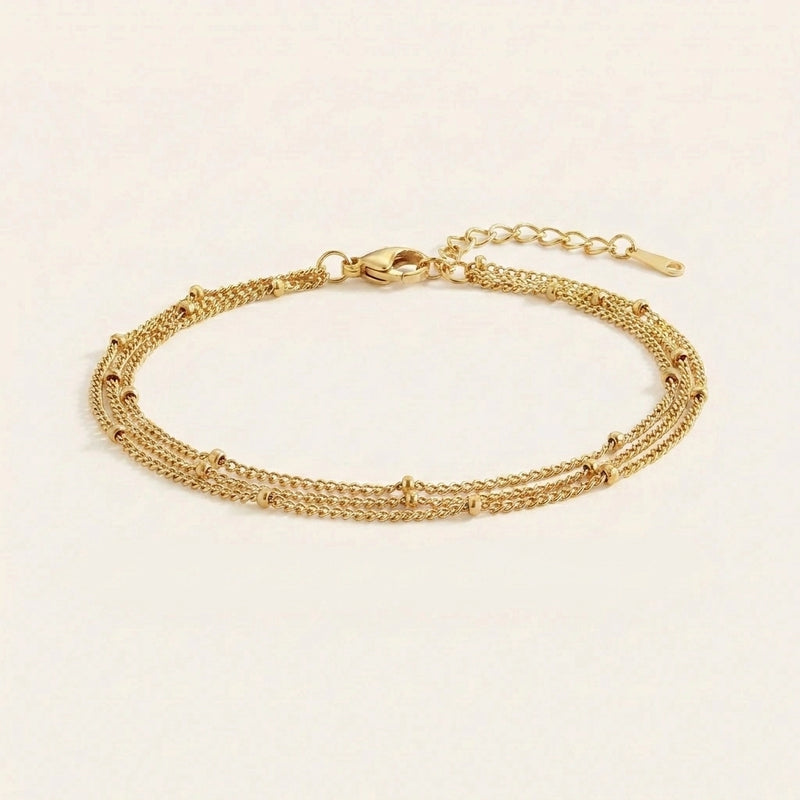 Three Threads Layered Satellite Bracelet